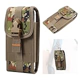 Kompatibel mit iPhone 16, 15, 14, 13, 12 Pro, XS, X, 11, XR, Handy-Holster, Leder + Nylon,...