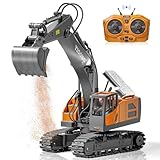 SJYN Ferngesteuerter Bagger für Kinder, Wiederaufladbare Bagger mit Metallschaufel, Hydraulischer...