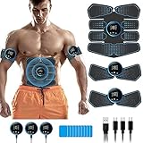 AILEDA EMS Bauchtrainer Trainingsgerät,Stimulationsgerät Bauch Muskeln,USB Wiederaufladbar...