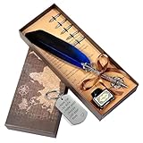 Generisch Vintage Feder,Vintage Glattes Schreiben Schnelltrocknend,Füllfederhalter Tinte Schreibset...