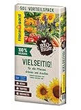 Floragard Bio-Erde Vielseitig 1x50 Liter - Universalerde für alle Pflanzen drinnen und draußen -...