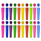 Tebery 20 Stück Eisformen Silikon, EIS am Stiel Eislutscher Formen mit Decke, Ice Pop Maker,...