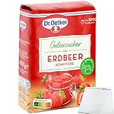 usy Bundle für Dr. Oetker Gelierzucker 2zu1 für Erdbeer Konfitüre (500g Packung) + usy Block