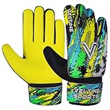 Veltine Sports Fußball Torwarthandschuhe, Kinder Jugend Torwarthandschuhe mit 4mm Grip...