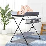 WEIGR Baby Wickeltisch Changing Table, Kinder Mobiler Wickeltisch klappbarer mit herausnehmbarer...