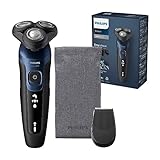Philips Shaver Series 5000 – Elektrischer Nass- & Trockenrasierer für Herren in Metallic-Blau mit...