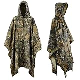 Infreecs Regenponcho Wasserdichter, Camouflage Regen Poncho Wiederverwendbar Regenjacken Regencape,...