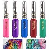 5 Stück Temporäre Haarfarbe, Coloriertes Haarwachs Haarmascara Haar Mascara Temporäre Haarfarbe...