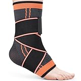 Mata1 - Knöchelbandage für Männer & Frauen - Schwarz und Orange - Fußbandage für...
