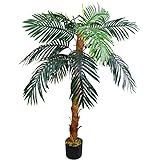 Decovego Künstliche Palme groß Kunstpalme Kunstpflanze Palme künstlich wie echt Plastikpflanze...