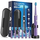 Sonic Elektrische Zahnbürste für Erwachsene, wiederaufladbare elektronische Zahnbürsten mit 5...