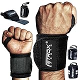 NetroxSports - Handgelenk Bandagen 45cm für Fitness - extra breite Handgelenkbandage für...