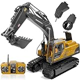 kolegend 3-in-1 Ferngesteuerter Bagger, 14-Kanal RC Bagger Spielzeug mit DREI Metallköpfen, 680°...