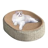 Katzenbett, Kratzbrett für Katzen, Katzenbett mit Kratzmatte, 2-in-1, multifunktionale Schlafmatte...