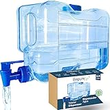 Wasserspender für Kühlschrank. 5,6 Liter. Wiederverwendbare PETG-Plastikflasche mit Wasserhahn....