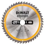 DEWALT Construction Kreissägeblatt DT1957 (für Stationärsägen, Sägeblatt-ø 250/30 mm,...