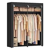 SONGMICS Aufbewahrungsschrank, tragbar, mit Aufhängestange, faltbar, Garderobe, Schlafzimmer,...