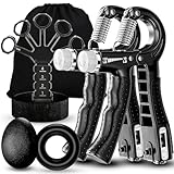 ALMAH Handtrainer Trainingsset(5er-Pack), Fingertrainer Griffkraft Trainer Set, 2 Einstellbarer...