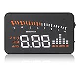 VGEBY 3 Zoll (8,1 cm) Universal-Display HUD OBD2 Schnittstelle Projektor LED System...