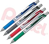 Pentel Gel-Tintenroller EnerGel mit Druckmechanik, 1 Stück, 0.7mm (4 Stück | Grundfarben)