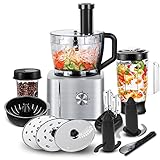 Küchenmaschine Multifunktional SNDOAS, 1100W Food Processor Kompakt küchenmaschine 11 in 1 include...