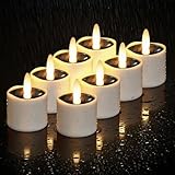 HL Solar Teelichter Für Außen, Solarkerzen Außen Wasserdicht, Solar Kerzen Outdoor Dusk To Dawn...