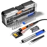 Lötkolben Kit, 90W LCD digitale Lötpistole, 12-in-1 Lötkolben Kit Tool, Temperatur einstellbar...