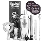 CocktailMeister Premium Cocktail Shaker Set, Professional Cocktail Mixing Set, Ideal für Zuhause...