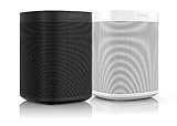 Sonos One Smart Speaker 2-Raum Set, weiß / schwarz – Intelligente WLAN Lautsprecher mit Alexa...