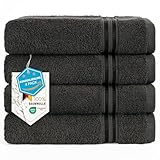 Hammetex 4er Badetuch Set, 100% Baumwolle Premium Qualität Groß 50x100cm Handtuch, Weich Saugstark...