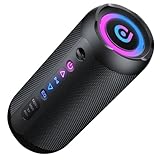 Bluetooth Lautsprecher mit Licht, 30W Musikbox Tragbarer Bluetooth Box mit IPX7 wasserdicht, Dualen...