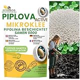 ECODECO Mikroklee Samen 500g - Weiß Klee - Beschichtete Clover Rasen - Zwergklee für...