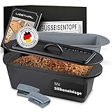 LIEBTHAL Brotbackform mit Deckel -passgenauer Antihaft-Silikoneinlage - Bereits eingebrannter...