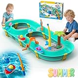 Neuytiky Wasserspieltisch Kinder Outdoor – Wasserspielzeug mit Wasserbahn, 37 Teile für kreativen...