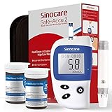 Sinocare Safe-Accu2 Blutzuckermessgerät mg/dL mit 50 Blutzucker Teststreifen
