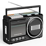 STMKB Retro-Kassettenspieler, Zweikanal-Heimradio, Unterstützt Band-/U-Disk-/Bluetooth-Wiedergabe,...