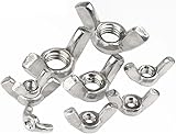 Flügelmuttern, Rändelmuttern-Befestigungssortiment, handfest anzuziehende Gewindemutter(M8 (5Pcs))