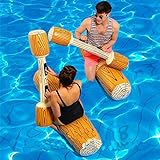 LUSTERMOON aufblasbares schwimmendes Wasserspielzeug, 2 Sets mit aufblasbaren Kampfbalken, für...