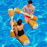 LUSTERMOON aufblasbares schwimmendes Wasserspielzeug, 2 Sets mit aufblasbaren Kampfbalken, für...