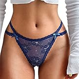 Unterhosen Damen Tanga, Unterhose Unterwäsche Baumwolle Panties Damen Spitze Hipsters Bequeme...