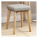 Stilvoller Schminktischhocker aus Holz – kleines quadratisches Make-up mit Fußschutz, perfekte...
