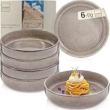 Sänger Kairo Clay | Pastaschalen 6 teilig, 6x Nudel Schalen aus Steingut, Schüssel Set...