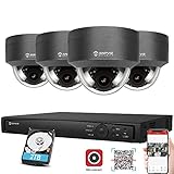 Anpviz 8CH Überwachungskamera Set, 4K NVR 5MP PoE Kamera Set mit 2TB HDD und 4X 5MP...