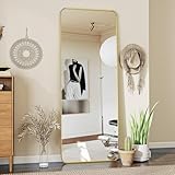 Koonmi Standspiegel mit abgerundeten Ecken, 53 x 163 cm runden Ecken Ganzkörperspiegel mit...