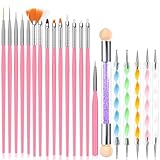 21-teiliges Gelnägel Set Profi Nageldesign mit UV-Gel Pinsel & Nail Art Zubehör – Inkl....