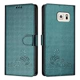 Handy Hülle kompatibel mit Samsung Galaxy S6 Edge,PU Leder Handyhülle,Klappbar kleine Katze...