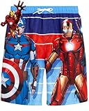 Marvel Boys? Avengers Swim Trunk Bathing Suit - Spider-Man, Hulk, Captain America, Iron Man (7-12),...