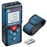 Bosch Professional Laser Entfernungsmesser GLM 40 (Flächen-/Volumenberechnung, max. Messbereich: 40...