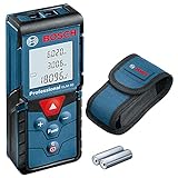 Bosch Professional Laser Entfernungsmesser GLM 40 (Flächen-/Volumenberechnung, max. Messbereich: 40...