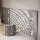 HLTQL Wandpaneele Gepolstert Kinderzimmer Wand 200cm Wandkissen Selbstklebend Kinderzimmer Wall...